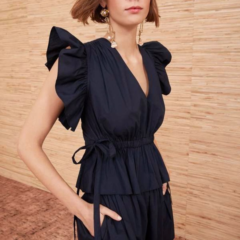 NWOT Ulla Johnson Lyla Top in Navy Size 0